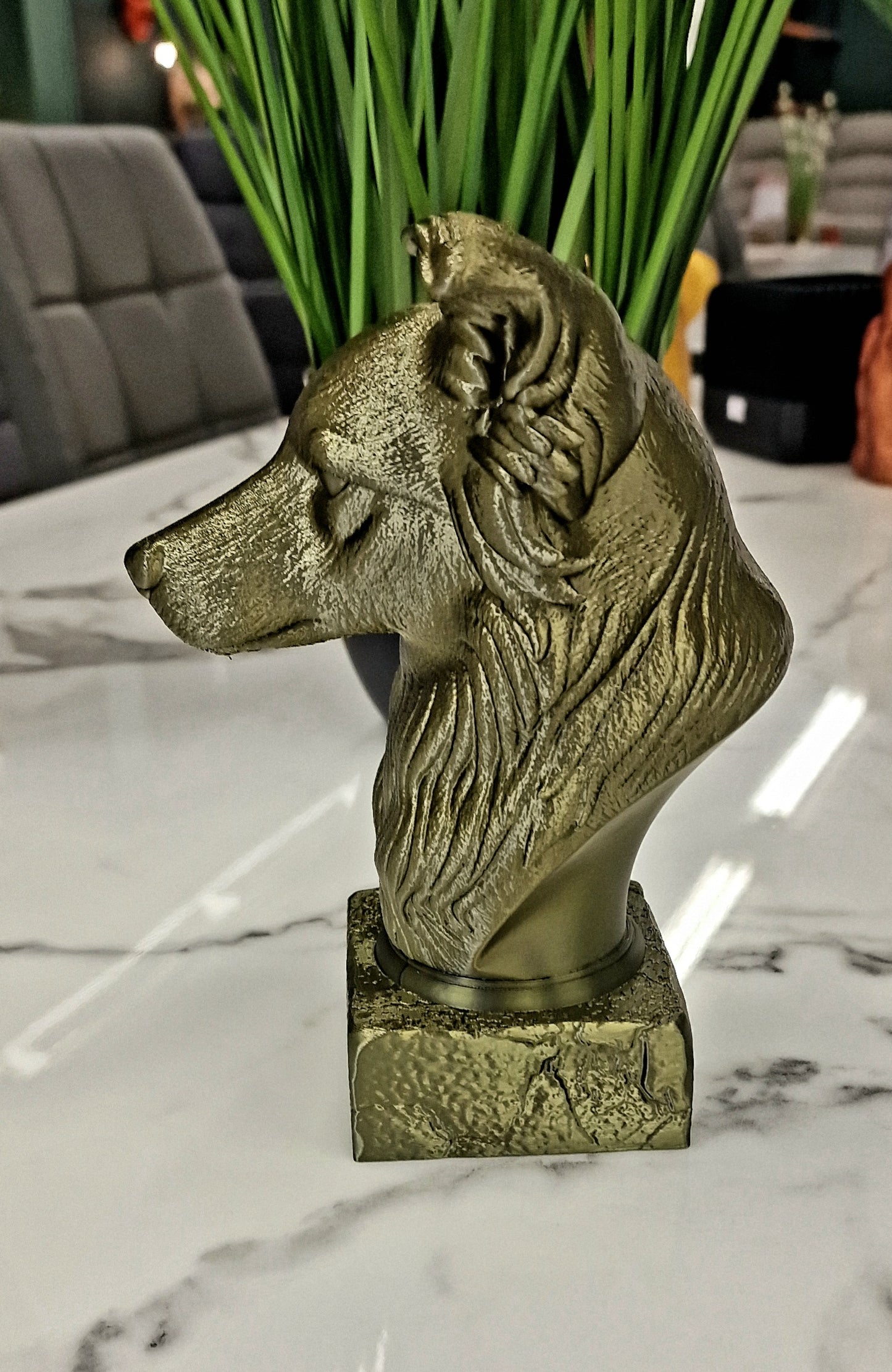 3D Printed Collie Dog Bust – Detailed Pet Sculpture for Dog Lovers & Home Décor