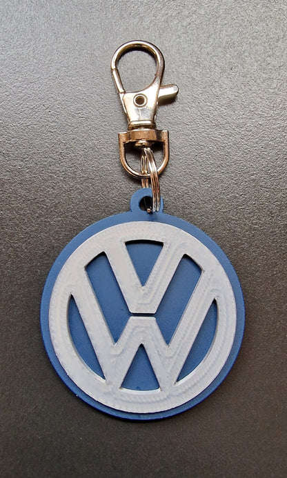 Volkswagen Coaster & Keyring Gift Set – Desk & Home Accessories (Blue & Silver)