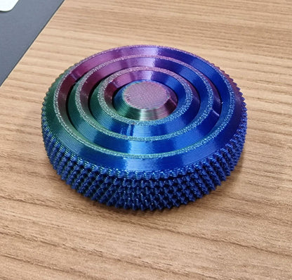 Multicolour 3D Printed Gyroscopic Fidget Toy | Stress Relief Spinner | Sensory Desk Gadget | Unique Gift for All Ages