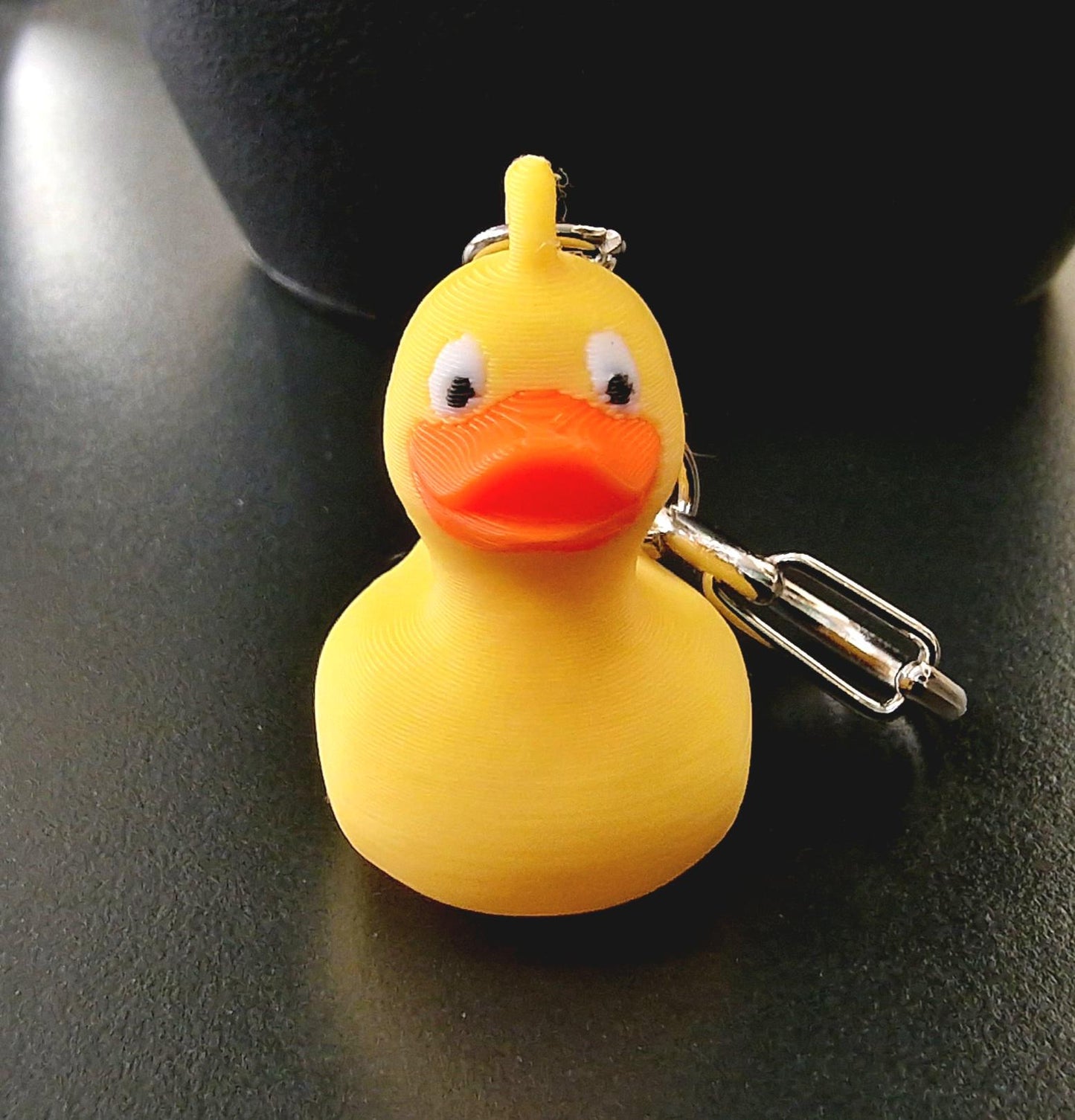3D Printed Rubber Duck Keyring | Cute Yellow Duck Keychain | Fun Gift for Duck Lovers