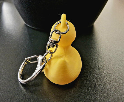 3D Printed Rubber Duck Keyring | Cute Yellow Duck Keychain | Fun Gift for Duck Lovers