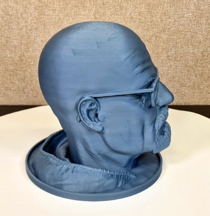 Walter White Bust | Breaking Bad Bryan Cranston Headphone Holder | TV Show Collectible | Heisenberg Fan Gift | 3D Printed