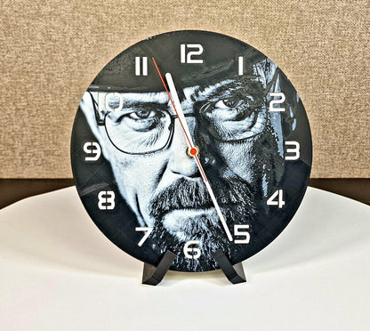 Walter White Heisenberg Wall Clock | 3D Printed PLA | Breaking Bad Tribute | Unique Home Decor | UK Handmade Gift