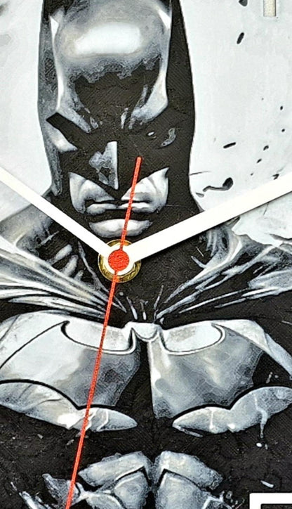 Batman 3D Printed Wall Clock | Gotham Hero Decor | PLA Material | Silent Quartz Movement | Handmade UK Gift