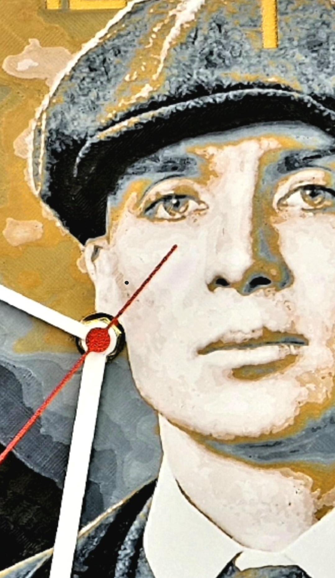 Tommy Shelby Peaky Blinders Wall Clock | 3D Printed Fan Art | Handmade UK Gift | PLA | Silent Quartz Movement