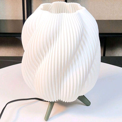 Modern LED Spiral Table Lamp – Dimmable Night Light, Unique 3D Printed Lamp for Desk, Bedroom, or Gifts