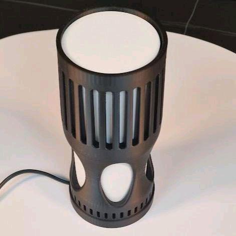 Black and White Bullet Table Lamp with LED Bulb - Perfect for Home Lighting