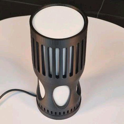 Black and White Bullet Table Lamp with LED Bulb - Perfect for Home Lighting