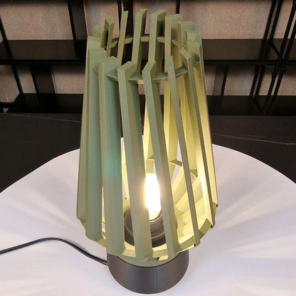 LED Twist Table lamp Olive Green With black base