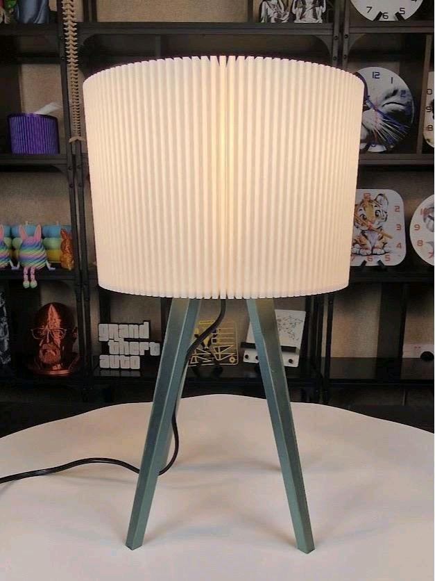 Lamphonia Silk Olive Green base with white shade Table Lamp With Dimmable Bulb For Home Decor