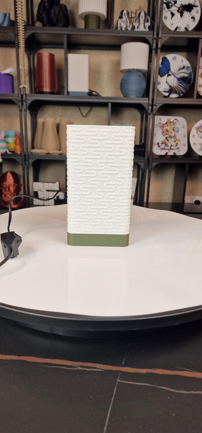 Retro Curve Lamp With Dimmable LED Bulb For Home Decor Olive Green Base