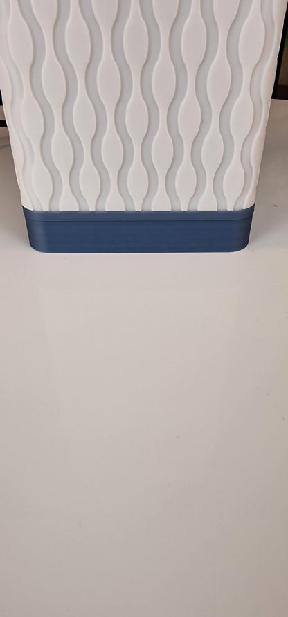 Retro Wave Table Lamp With Dimmable LED Bulb For Home Decor Jade Blue Base