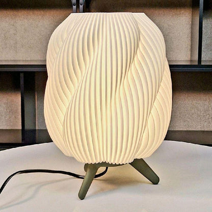Modern LED Spiral Table Lamp – Dimmable Night Light, Unique 3D Printed Lamp for Desk, Bedroom, or Gifts