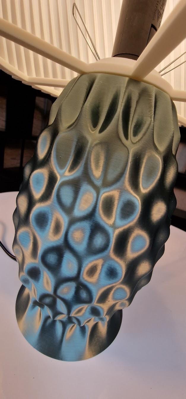 Olive Green Pineapple Table Lamp With Dimmable LED Bulb