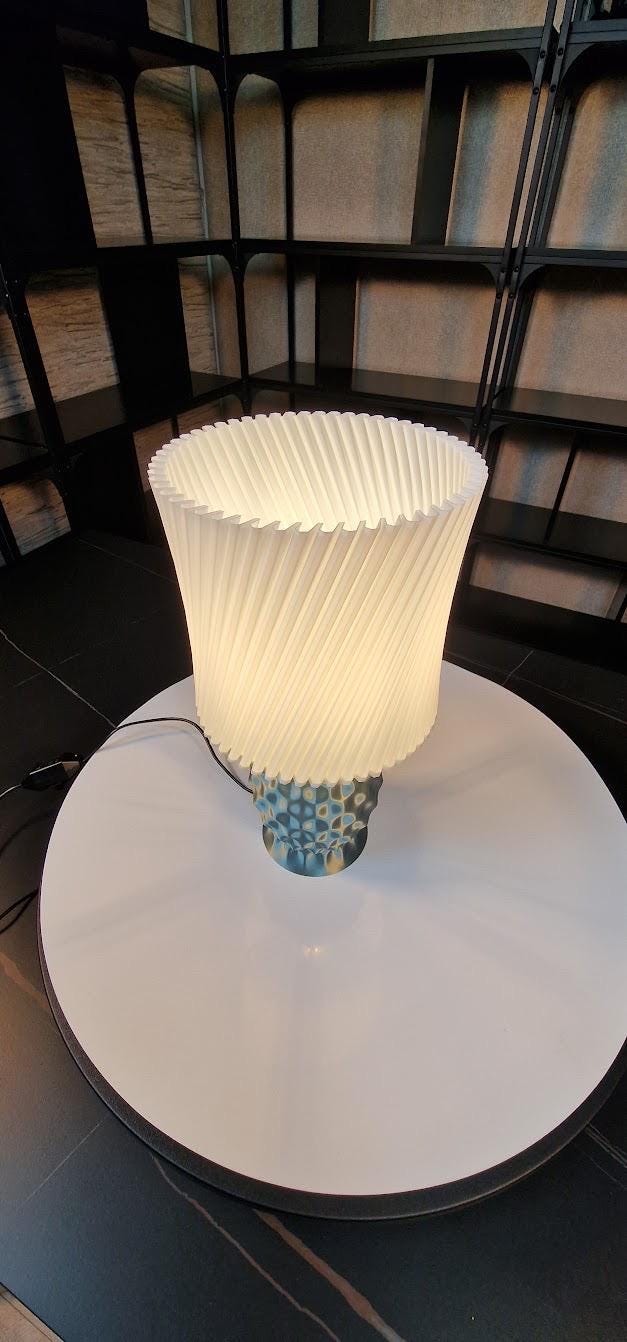 Olive Green Pineapple Table Lamp With Dimmable LED Bulb