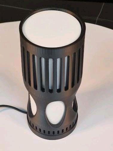 Black and White Bullet Table Lamp with LED Bulb - Perfect for Home Lighting