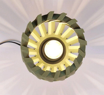 LED Twist Table lamp Olive Green With black base