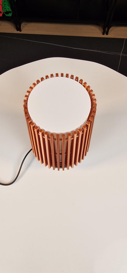 Slatted Bronze/Black LED Dimmable Table Lamp