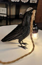 Crow and Rope Table Lamp With LED Bulb For Home Decor