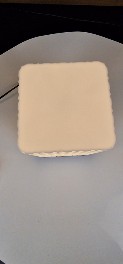 Retro Wave Table Lamp With Dimmable LED Bulb For Home Decor Jade Blue Base