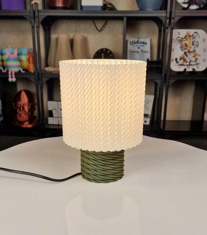 Rope Effect Table Lamp With Dimmable LED Bulb For Home Decor