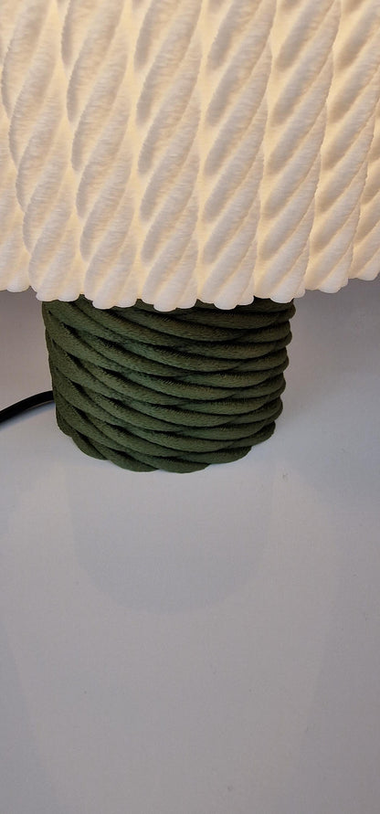 Rope Effect Table Lamp With Dimmable LED Bulb For Home Decor