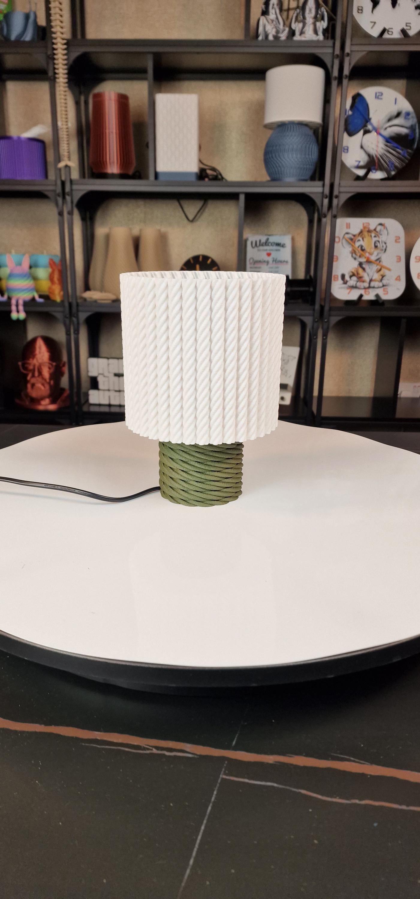 Rope Effect Table Lamp With Dimmable LED Bulb For Home Decor