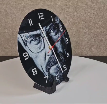 Walter White Heisenberg Wall Clock | 3D Printed PLA | Breaking Bad Tribute | Unique Home Decor | UK Handmade Gift