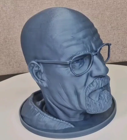 Walter White Bust | Breaking Bad Bryan Cranston Headphone Holder | TV Show Collectible | Heisenberg Fan Gift | 3D Printed